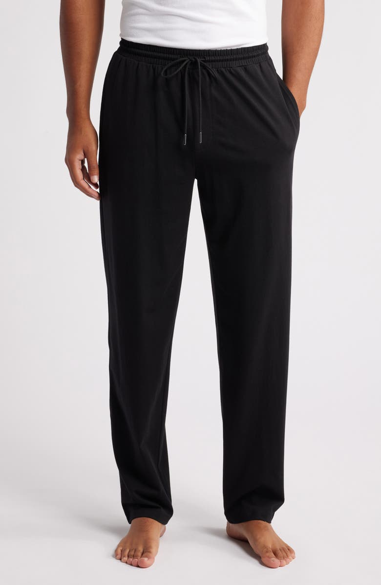 Nordstrom Cotton & Tencel<sup>®</sup> Modal Lounge Pants, Main, color, Black