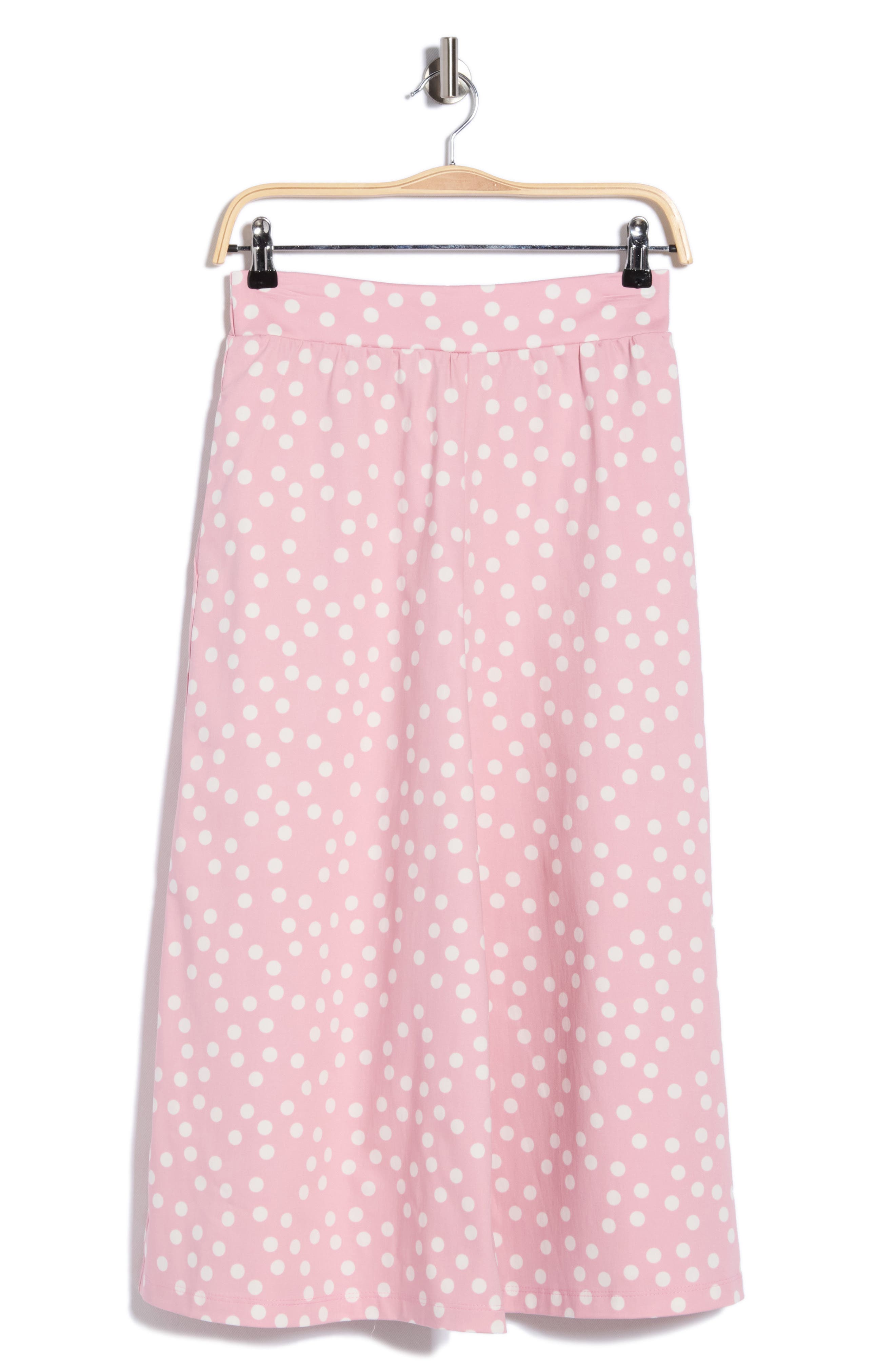 Polka Dot Wide Leg Capri Pants