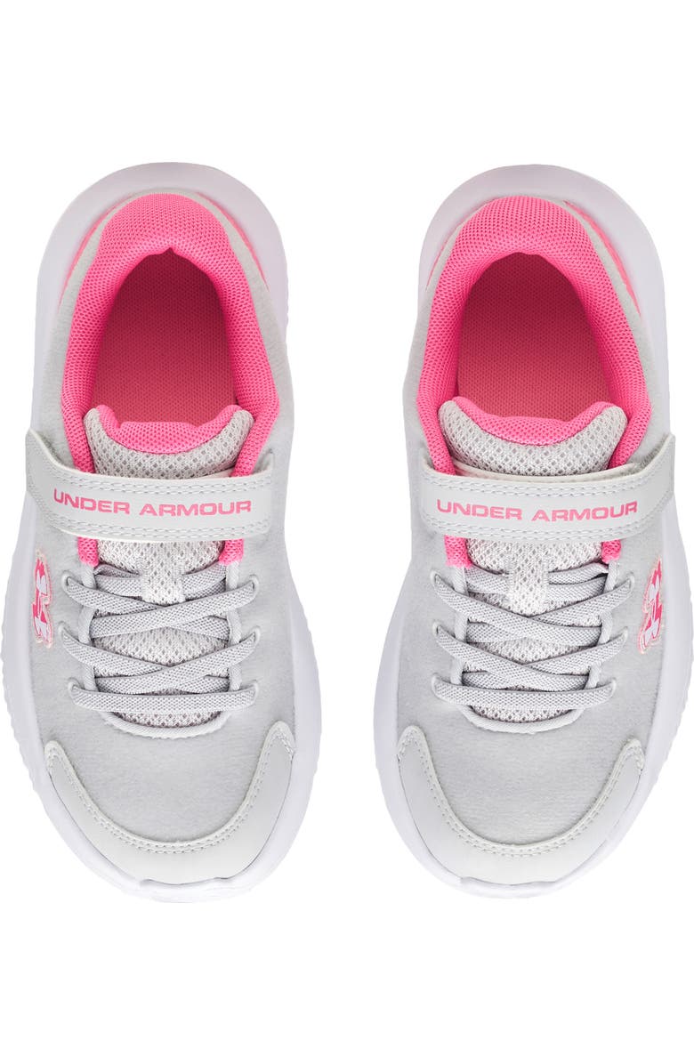 Under Armour Kids' Surge 4 Patches Running Shoe, Alternate, color, Halo Gray