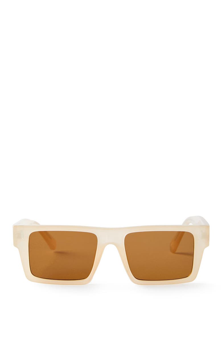 Cotton On Men's The Visionary Sunglasses, Main, color, Frosted Dull Pink Brown