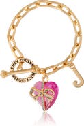 Juicy Couture Heart Stone & J Charm Bracelet