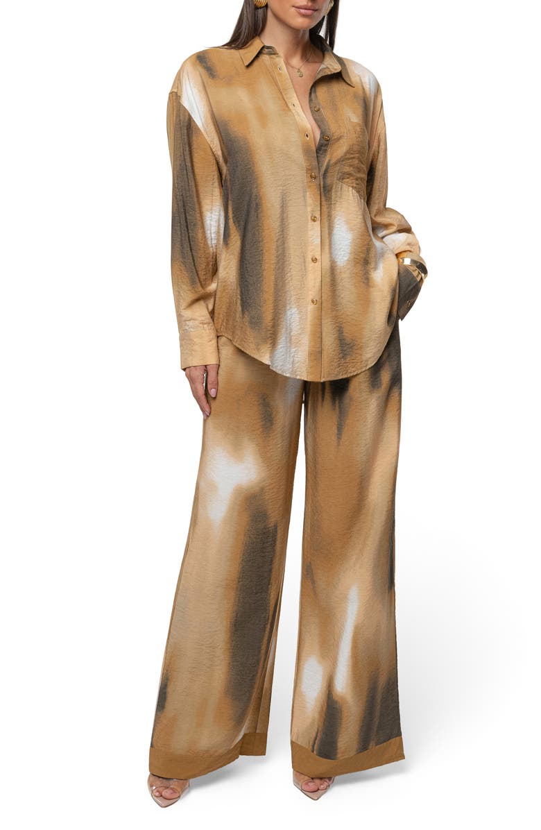 JLUXLABEL Celestial Sands Shirt, Alternate, color, Brown