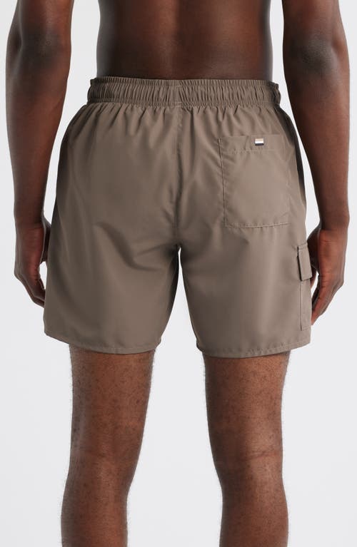 Hugo Boss Boss Dive Swim Trunks In Brown