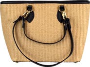 Persaman New York Naomi Straw & Leather Tote
