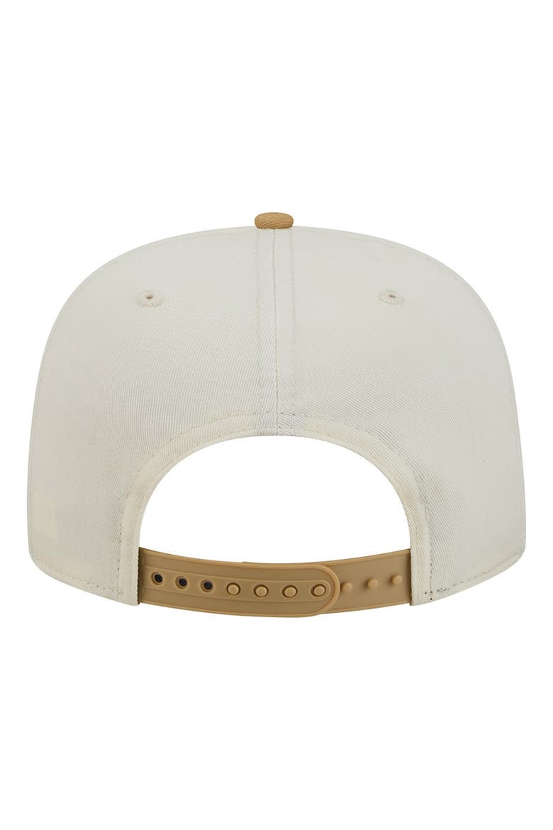 Men's New Era Cream New York Yankees Club 9FIFTY A-Frame Snapback Hat, Alternate, color, Cream