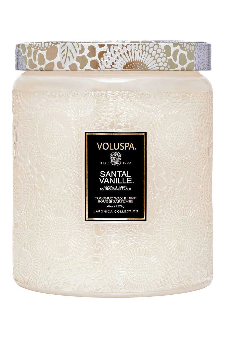 Santal Vanille Luxe Jar Candle, Main, color, SANTAL VANILLE