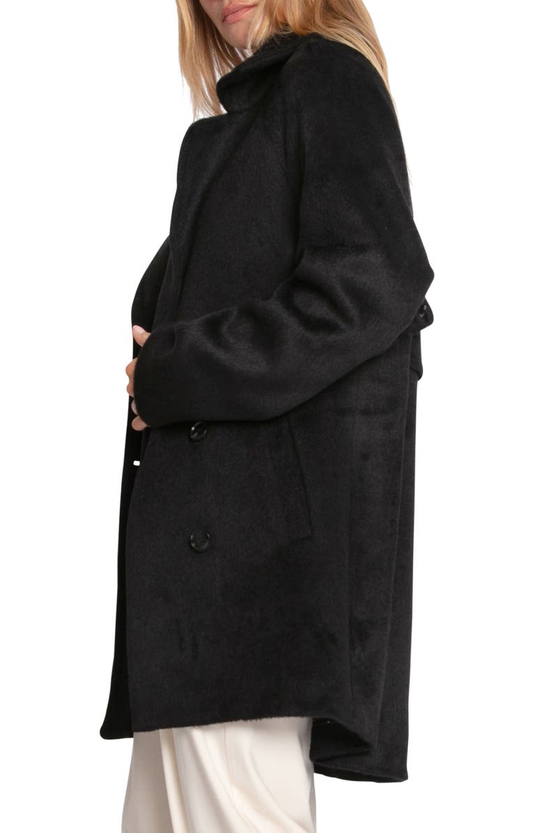 Belle & Bloom Wanna Be Loved Wool Blend Coat, Alternate, color, Black