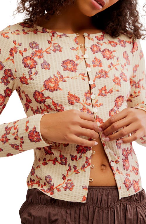 Free People Tilly Cotton Seersucker Cardigan In Multi