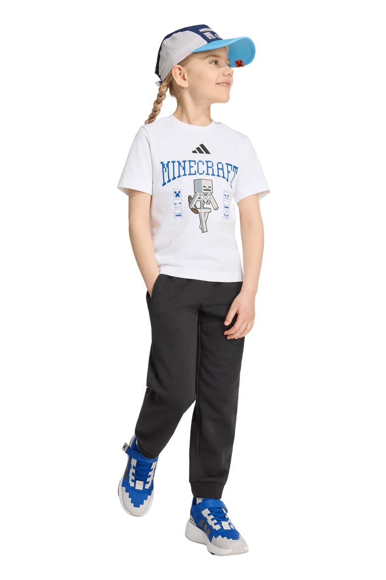 x Minecraft Kids' Cotton Graphic Print T-Shirt, Alternate, color, WHITE