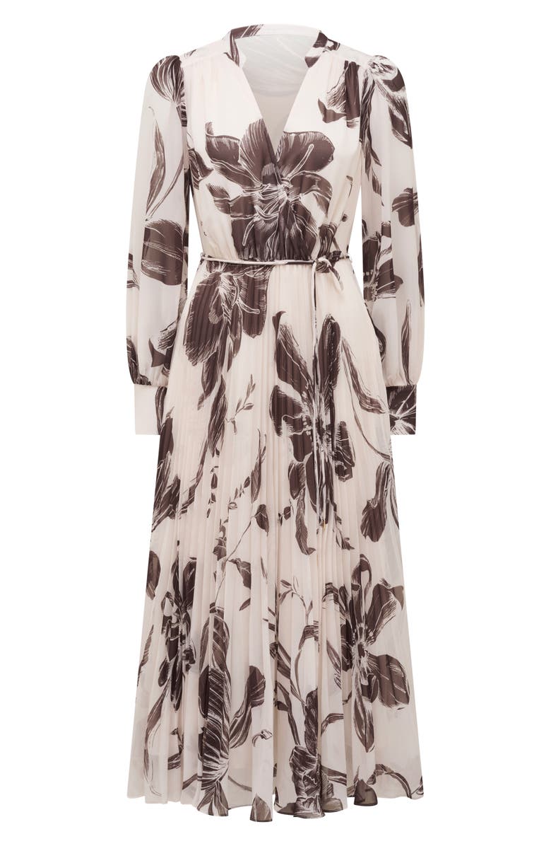 Ever New Saskia Long Sleeve Faux Wrap Dress, Alternate, color, Lula Floral