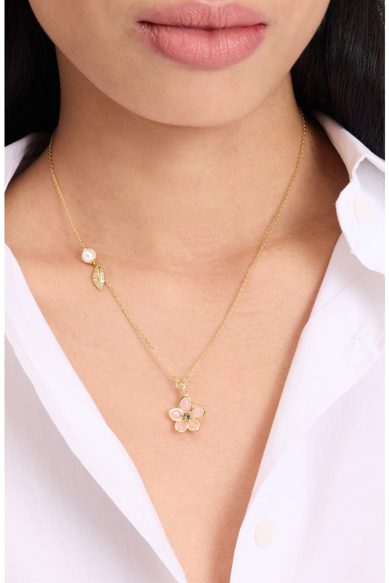 pastel petal pendant necklace, Alternate, color, MULTI