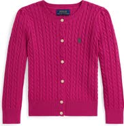 Polo Ralph Lauren Kids' Mini Cable Knit Cotton Cardigan