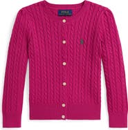 Polo Ralph Lauren Kids' Mini Cable Knit Cotton Cardigan