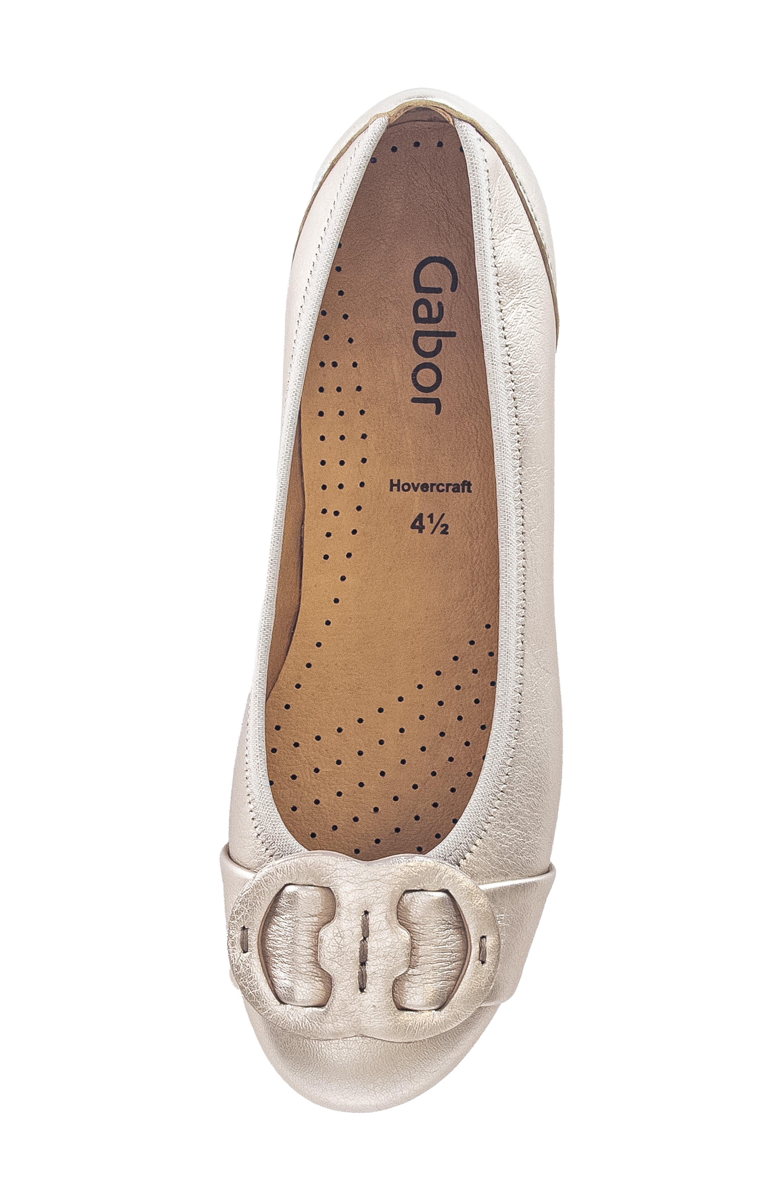 Gabor Buckled Flat, Alternate, color, Puder