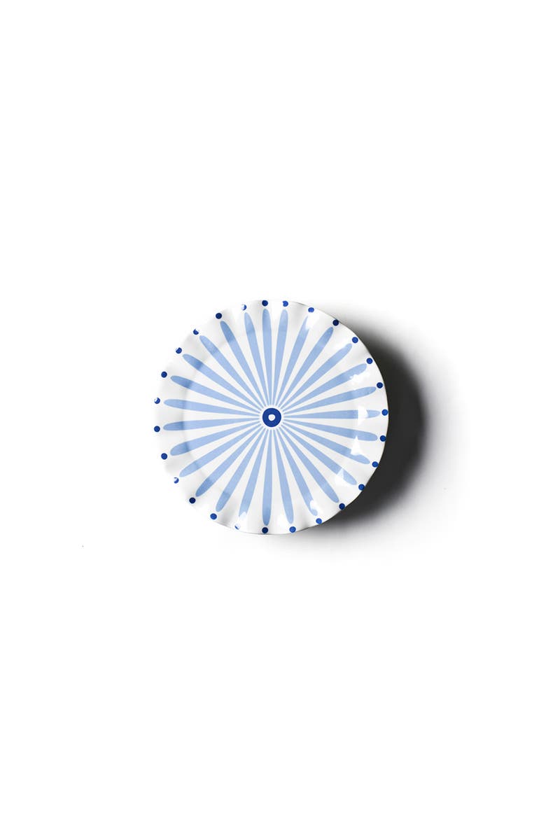 Iris Blue Burst Small Ruffle Cake Stand, Alternate, color, Blue