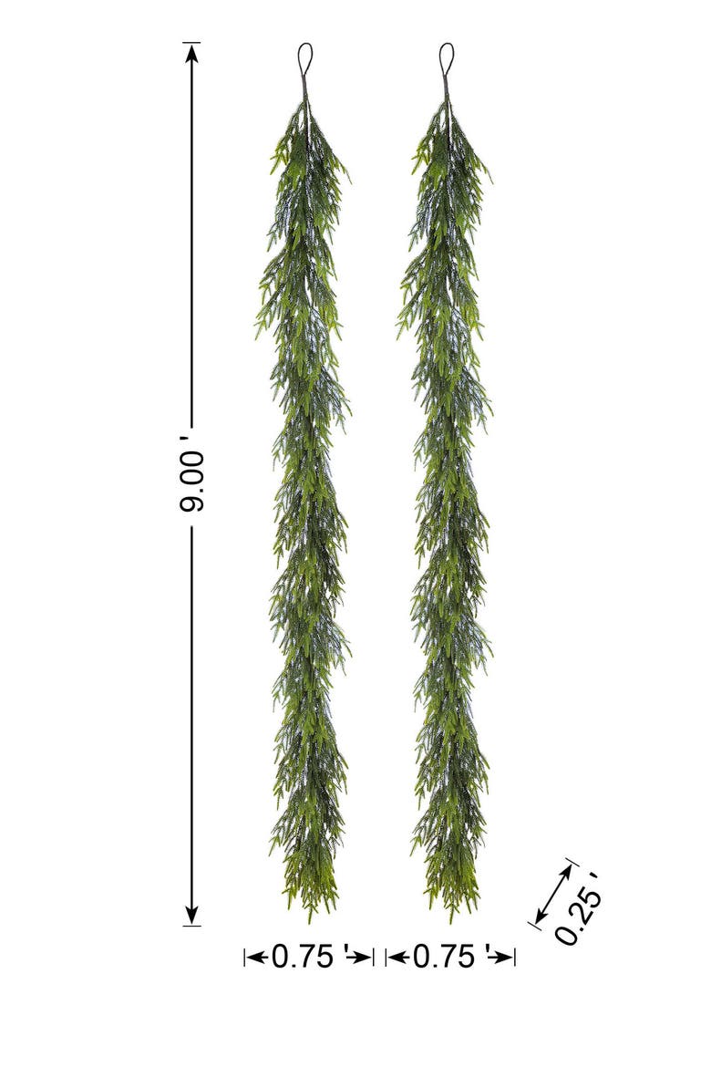 Set of 2 Artificial Christmas PE Dripping Garland, Alternate, color, Green