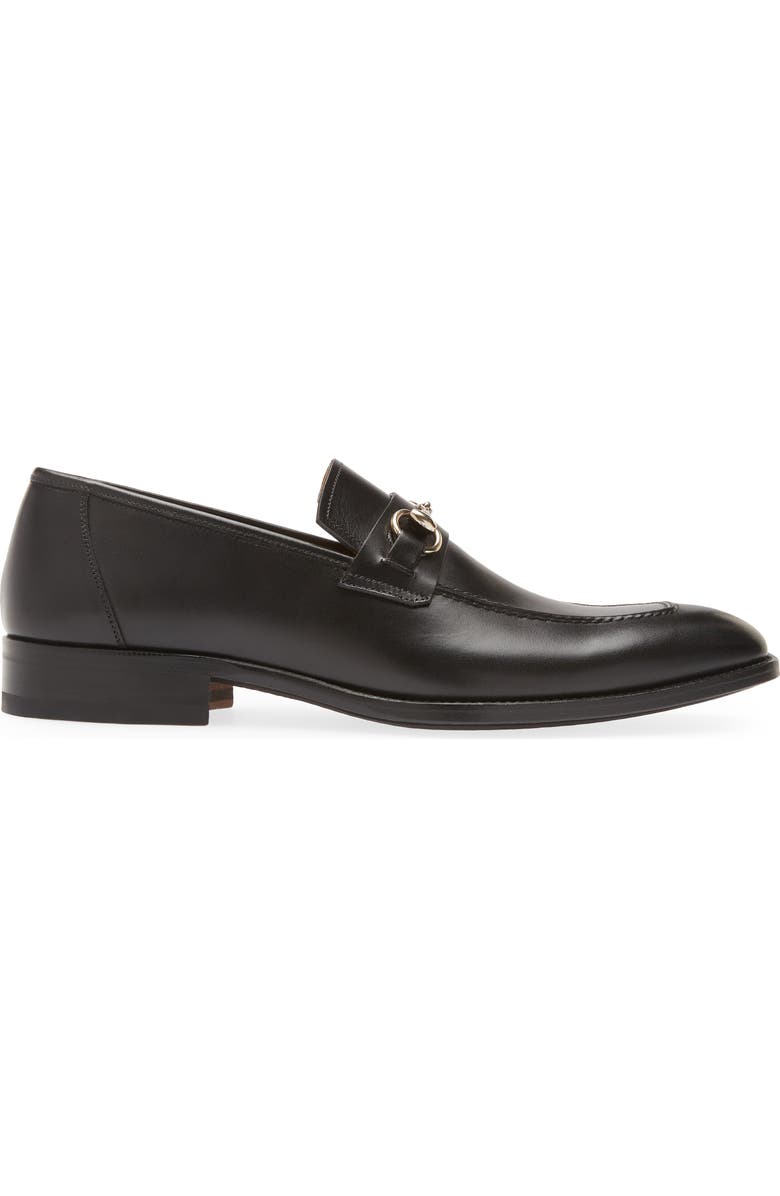 Mezlan Bit Ornament Leather Loafer, Alternate, color, Black