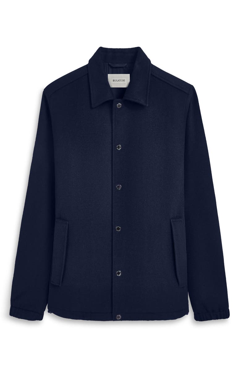 Bugatchi Snap Front Wool Blend Field Jacket, Alternate, color, 