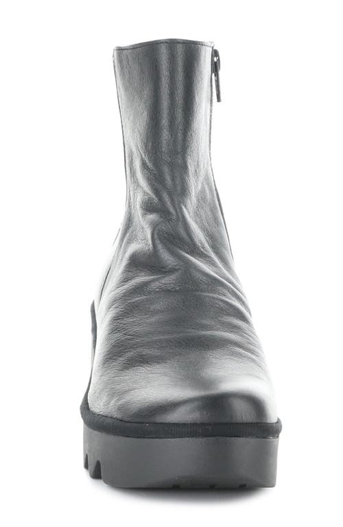 Fly London Baan Platform Wedge Bootie In Black