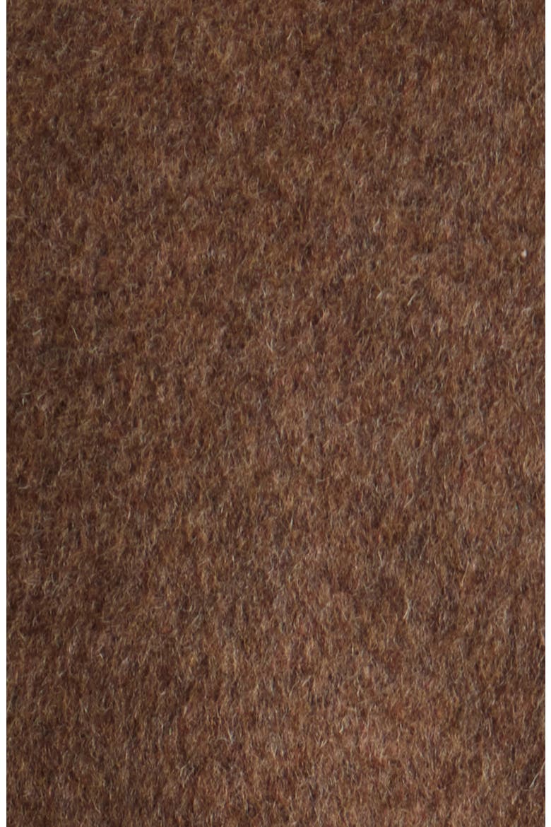 Cocoon Wool Blend Shawl Collar Coat, Alternate, color, BROWN
