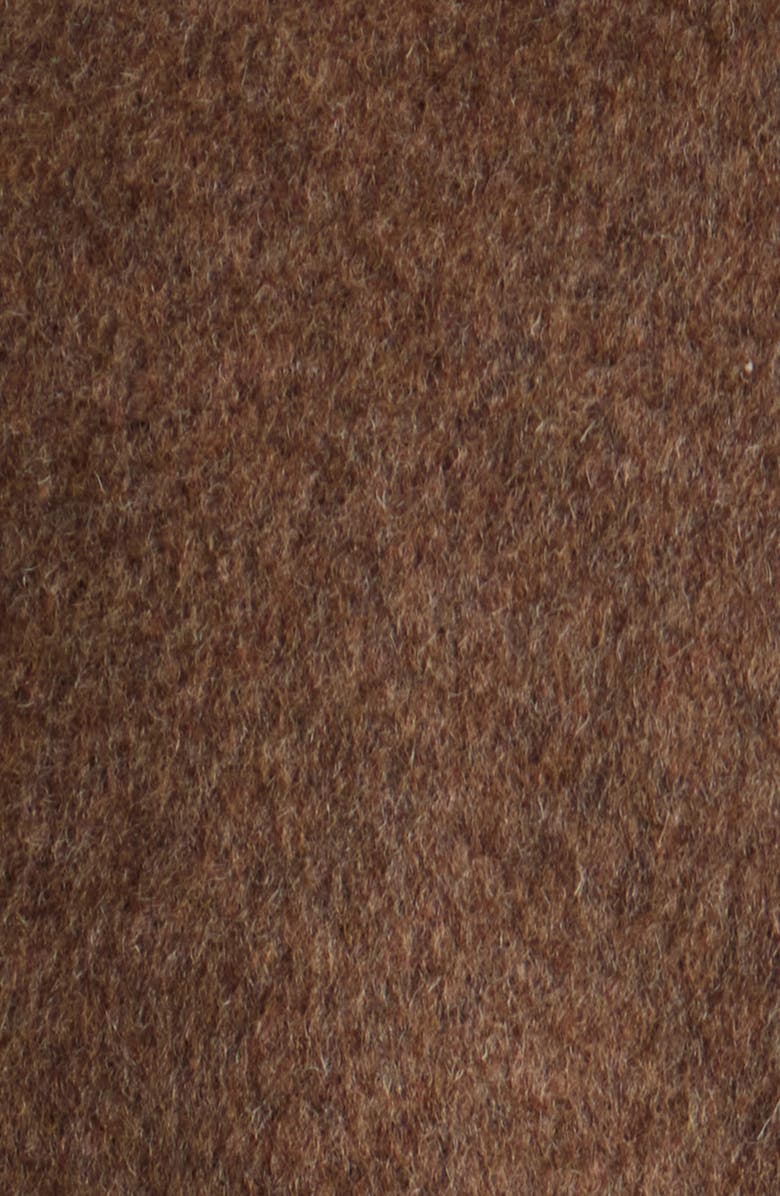 HOUSE OF CB Cocoon Wool Blend Shawl Collar Coat, Alternate, color, Brown