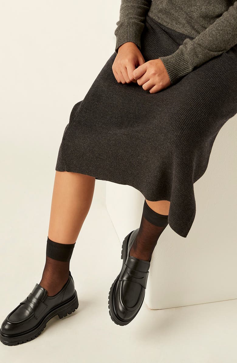 La Canadienne Tray Waterproof Platform Penny Loafer, Alternate, color,