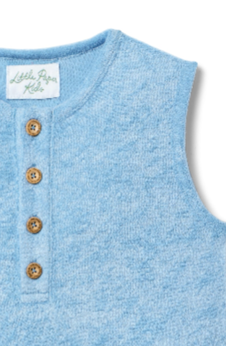 Little Paper Kids Chapman Bubble Romper, Alternate, color, Aqua
