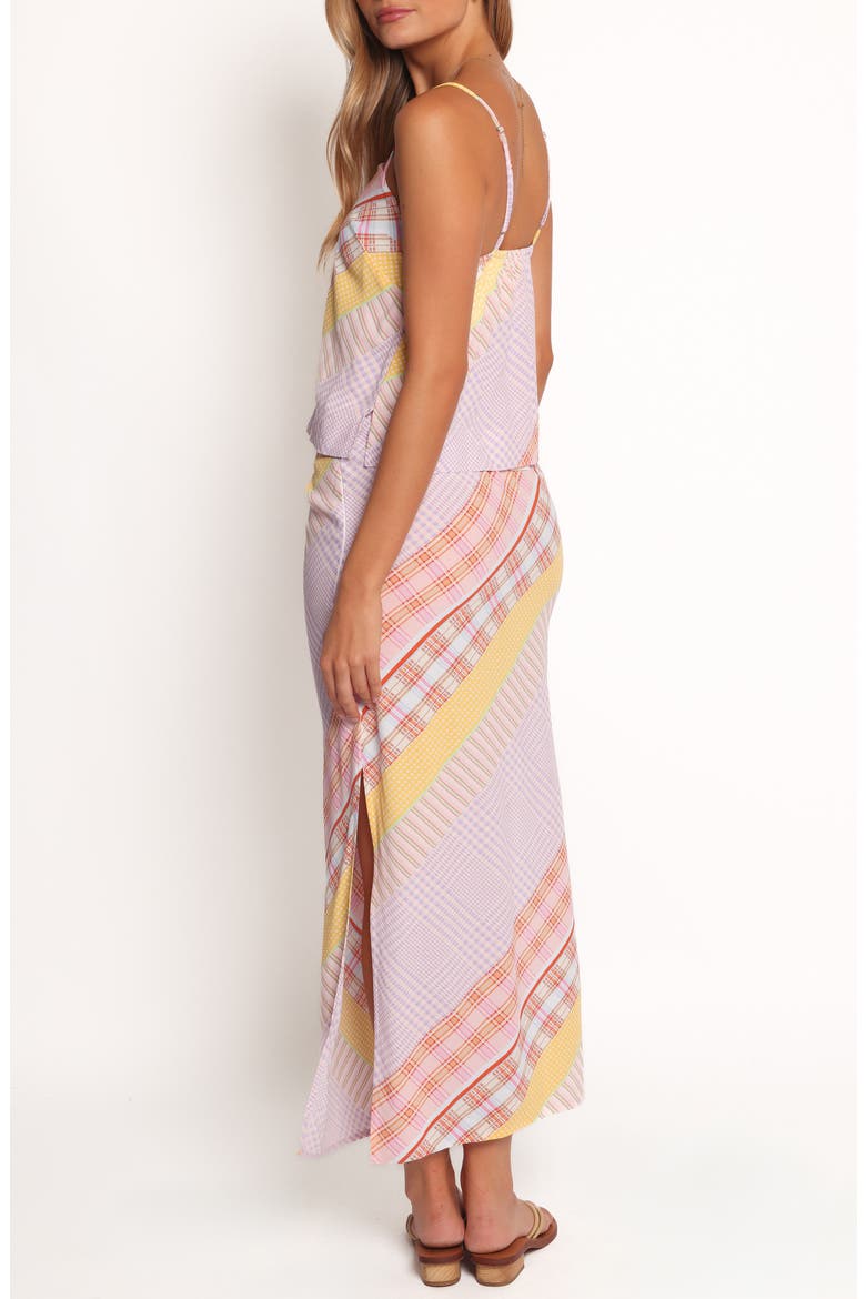Riven Mixed Print Camisole & Maxi Skirt Set, Alternate, color, PINK PLAID
