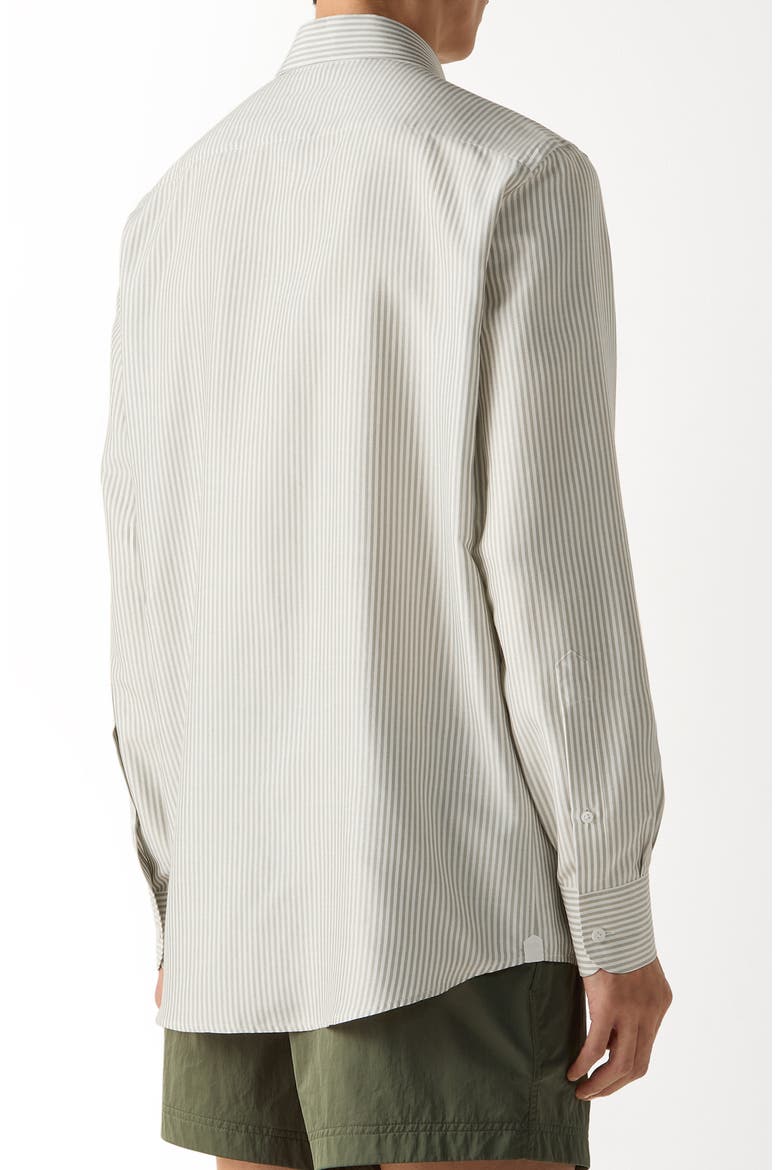 Silk Shirt, Alternate, color, PINE GREEN/ WHITE