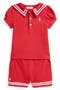 Mesh Sailor Polo & Shorts Set