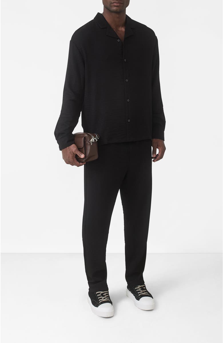 MAUVAIS Fiorano Long Sleeve Relaxed Fit Shirt, Alternate, color, Black