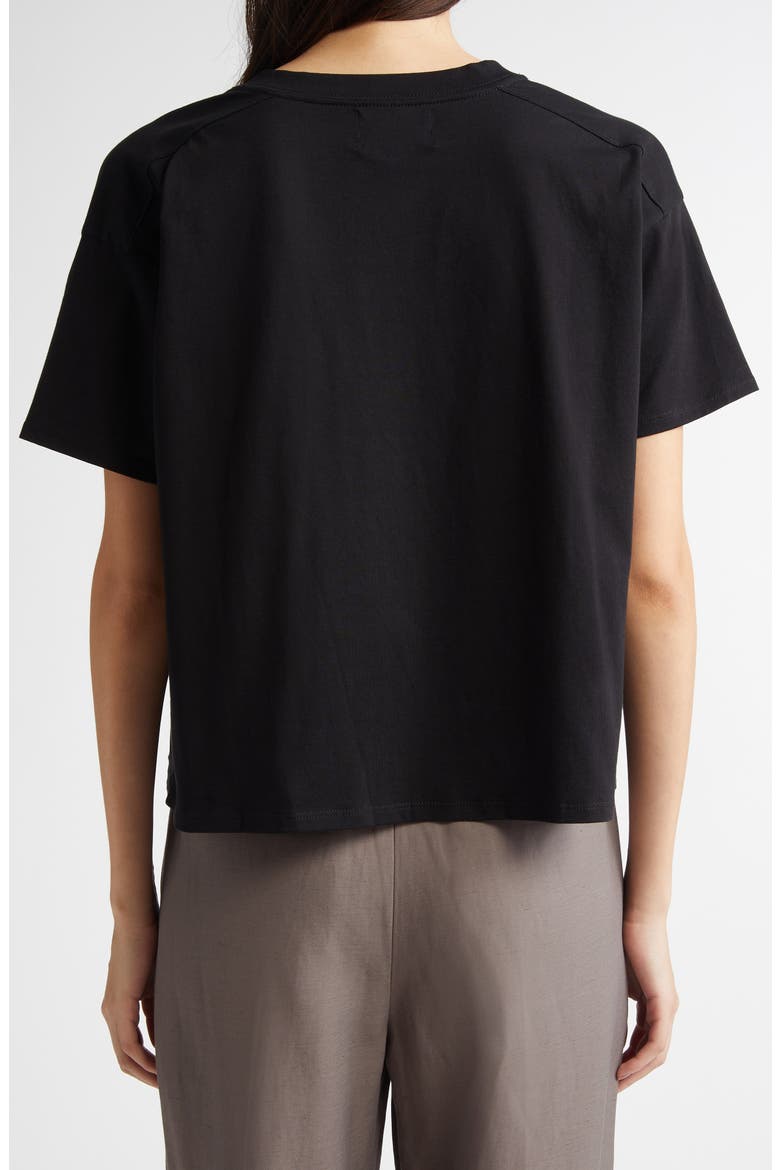 Faaa V-Neck Cotton T-Shirt, Alternate, color, BLACK