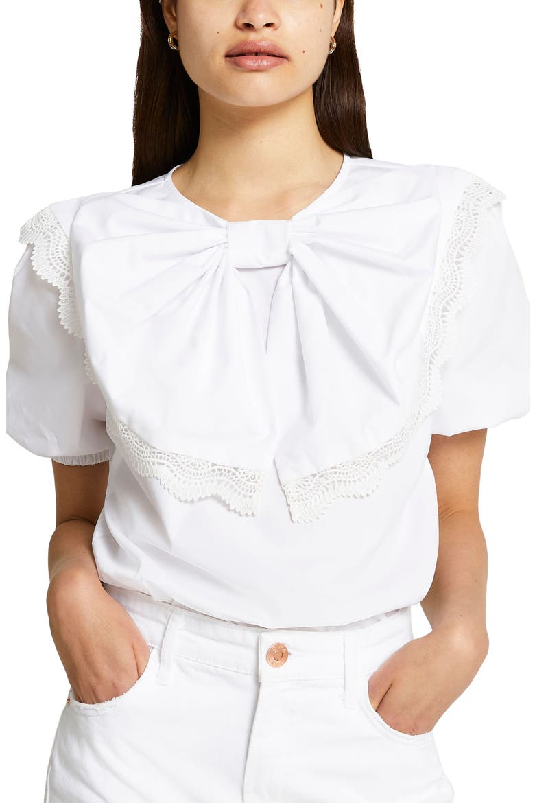 Bow Top, Main, color, WHITE