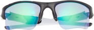 Oakley 63mm Wrap Half Frame Sunglasses