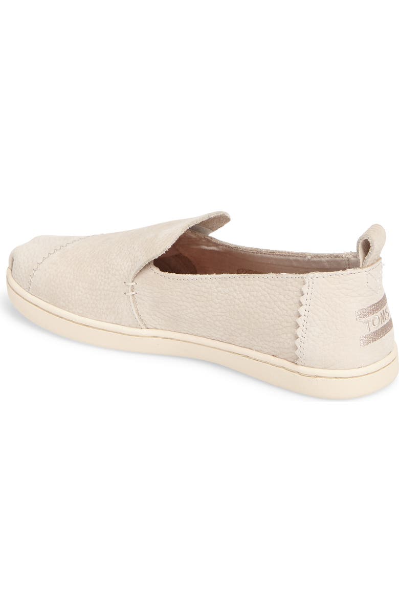 TOMS Deconstructed Alpargata Slip-On, Alternate, color, Birch Nubuck Leather