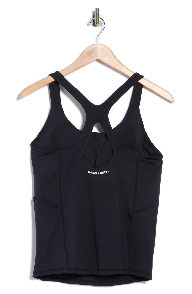 Sweaty Betty All Day Three Pocket Bra Tank Top, Alternate, color, Black