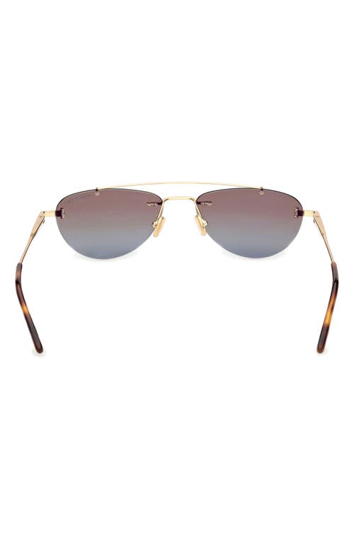 Tom Ford Astor 55mm Gradient Pilot Sunglasses In Brown