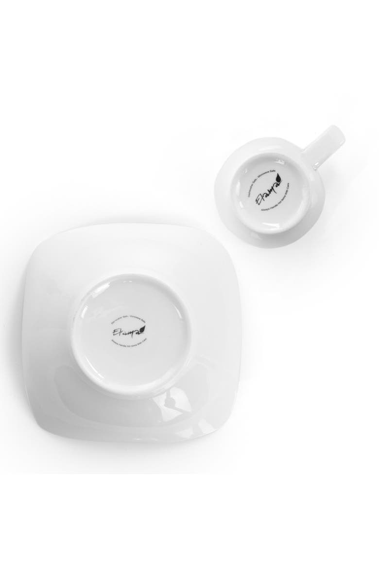 Hayes 16 Piece Square Porcelain Dinnerware Set, Alternate, color, White