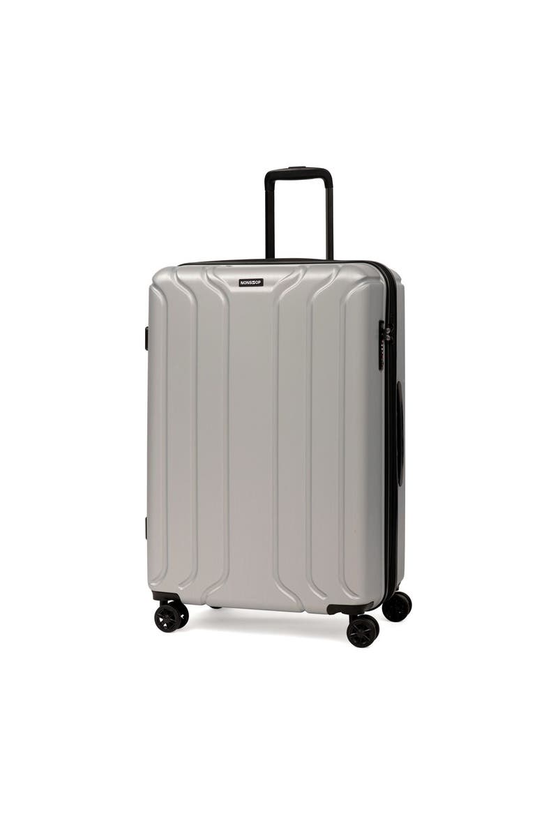 New York 3 Piece Set (20"/24"/ 28") 4 Wheel Luggage Set + 3 Packing Cubes, Alternate, color, Silver
