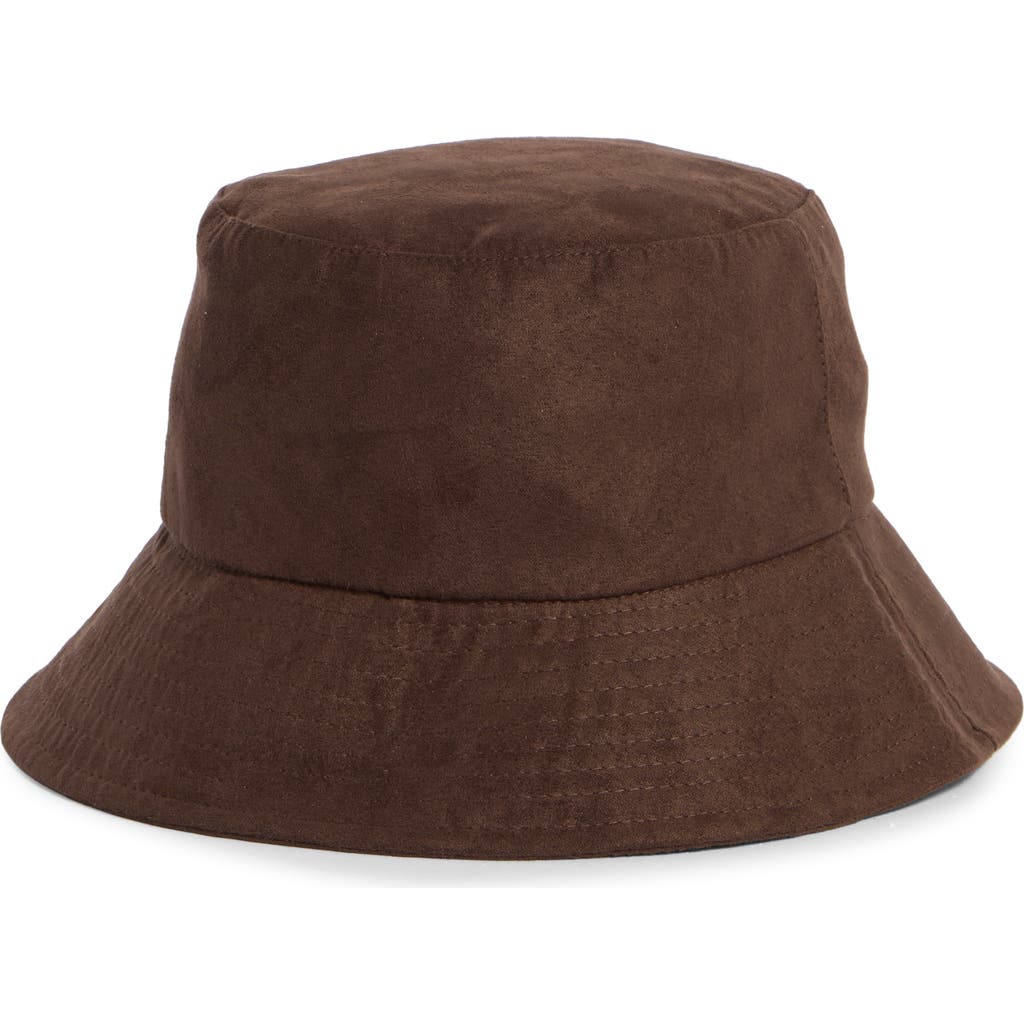 Nordstrom Faux Suede Bucket Hat In Brown