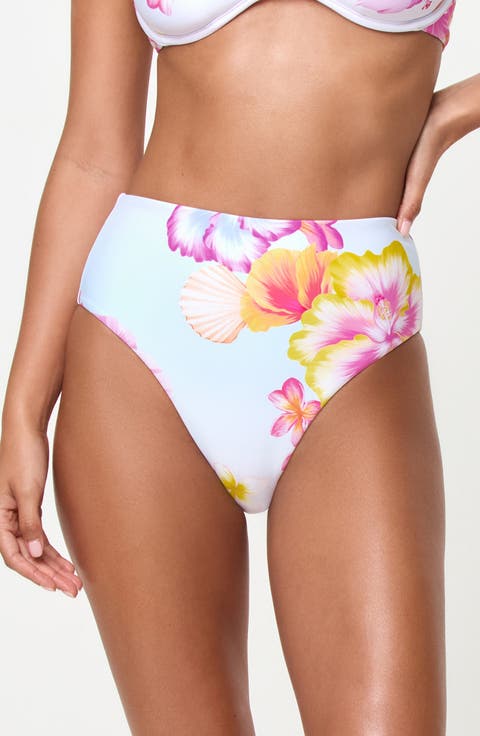 Soleil High Waist Rib Bikini Bottoms