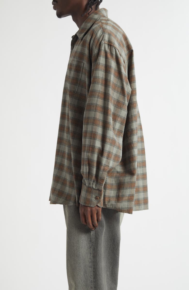 OUR LEGACY Borrowed Check Flannel Button-Up Shirt, Alternate, color, Iowa Flannel Check