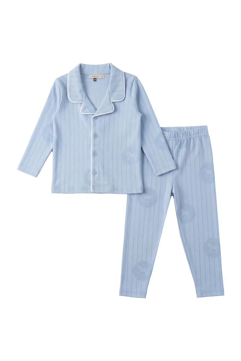 Lapel Pajama Set, Collared Button Up Top and Elastic Waist Pants, Alternate, color, Petal