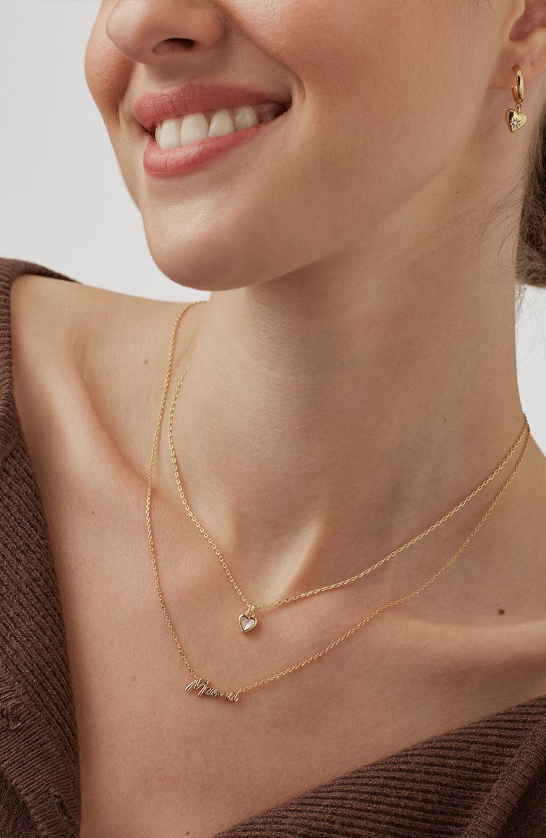 Estella Bartlett Mama Pendant Necklace, Alternate, color, Gold