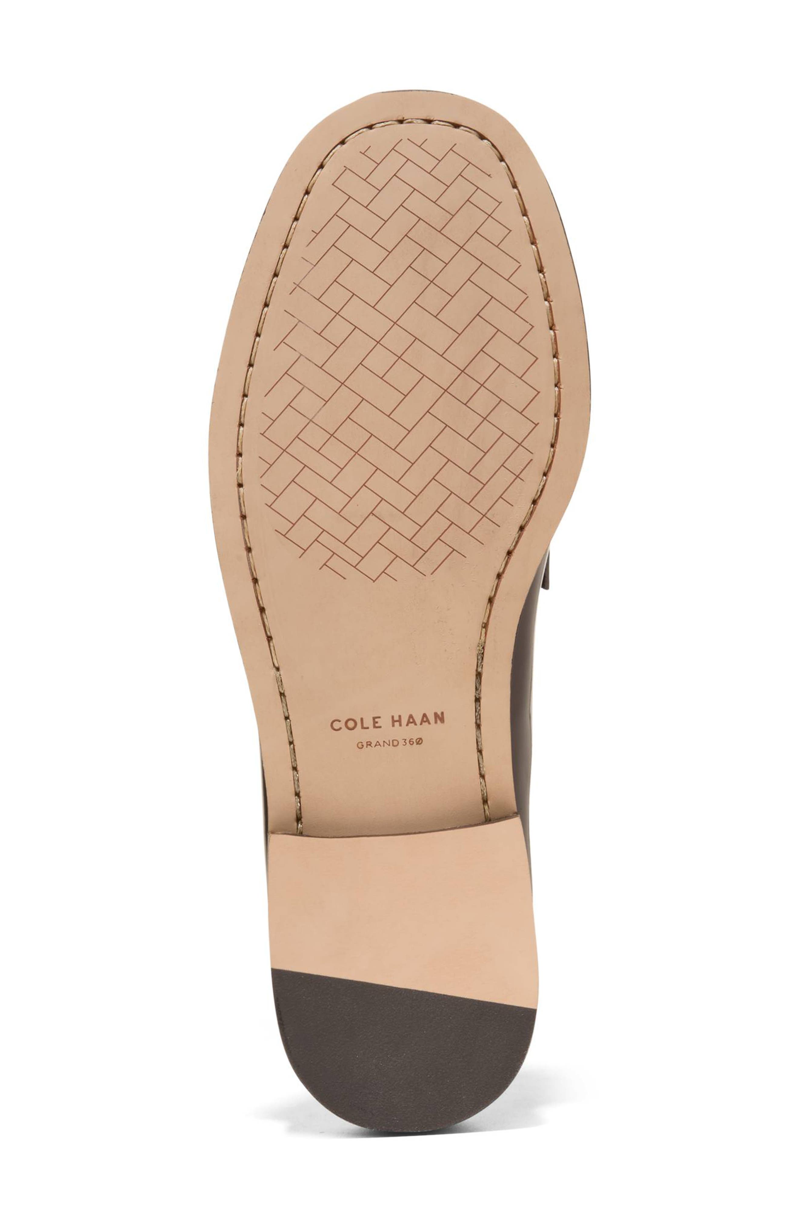 Cole Haan Lana Luxe Remastered Studded Penny Loafer, Alternate, color, Dark Chocolate Box Leather