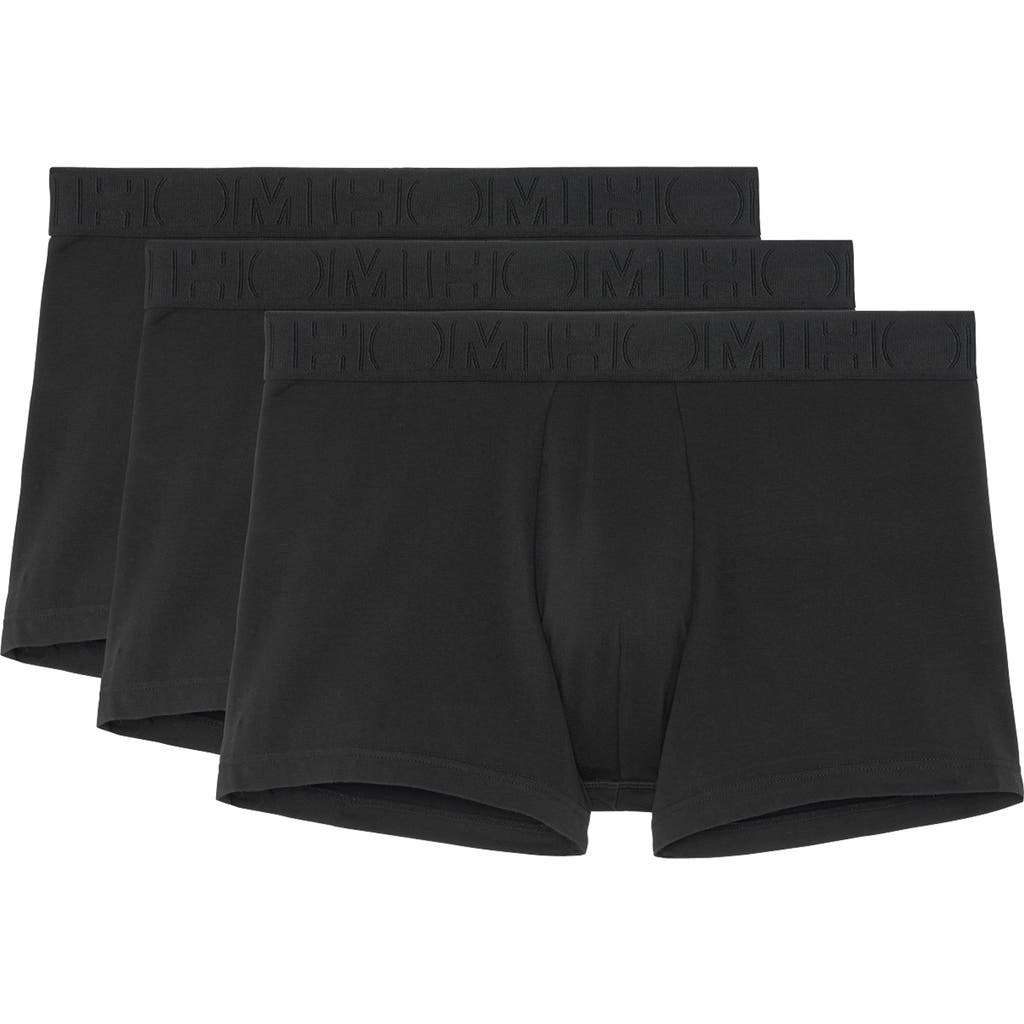 Hom Usa Tonal Pack #2 Boxer Briefs 3-pack In Black
