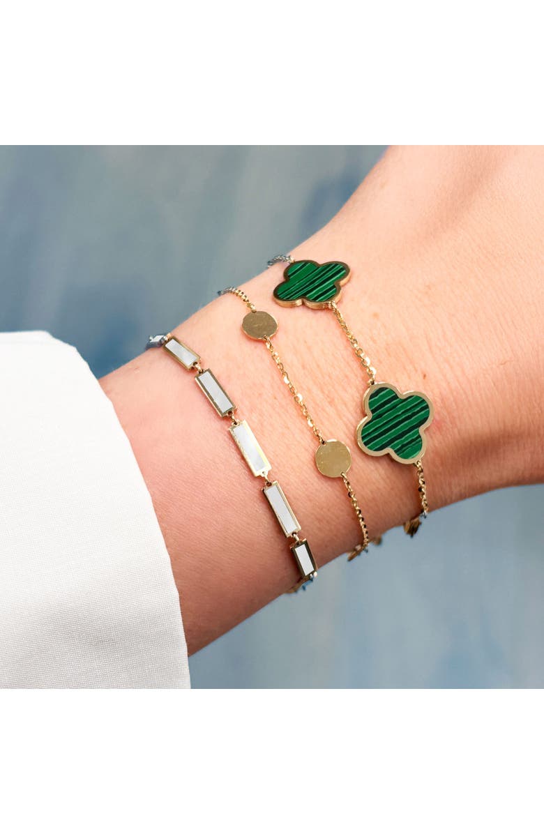 The Lovery Fine Jewelry Mother of Pearl Bar Bracelet, Alternate, color, White