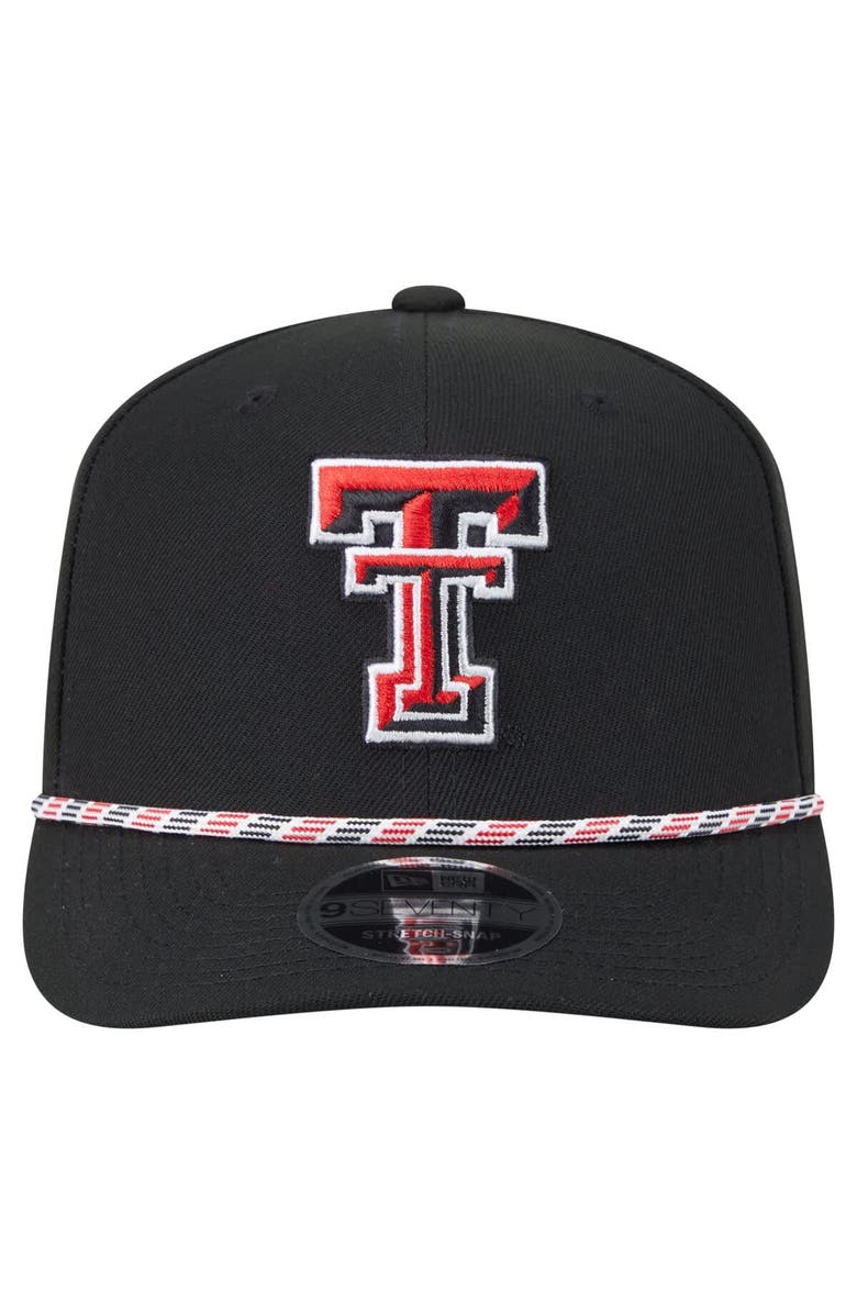 New Era Men's New Era Black Texas Tech Red Raiders Gameday Multi-Rope 9SEVENTY Stretch-Snap Hat, Alternate, color, Black