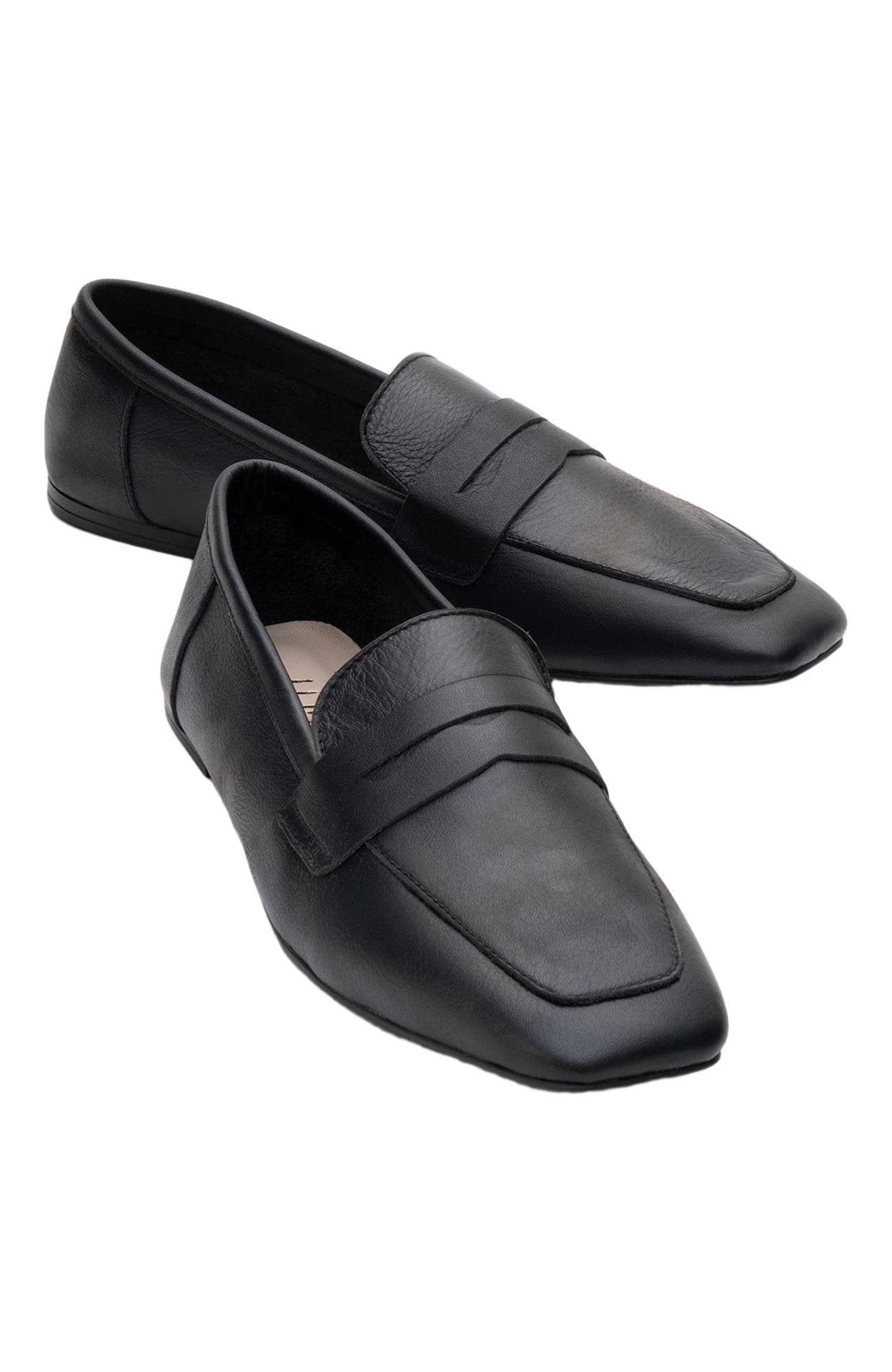 Forever & Always Shoes Morne Leather Loafers, Main, color, Black Leather