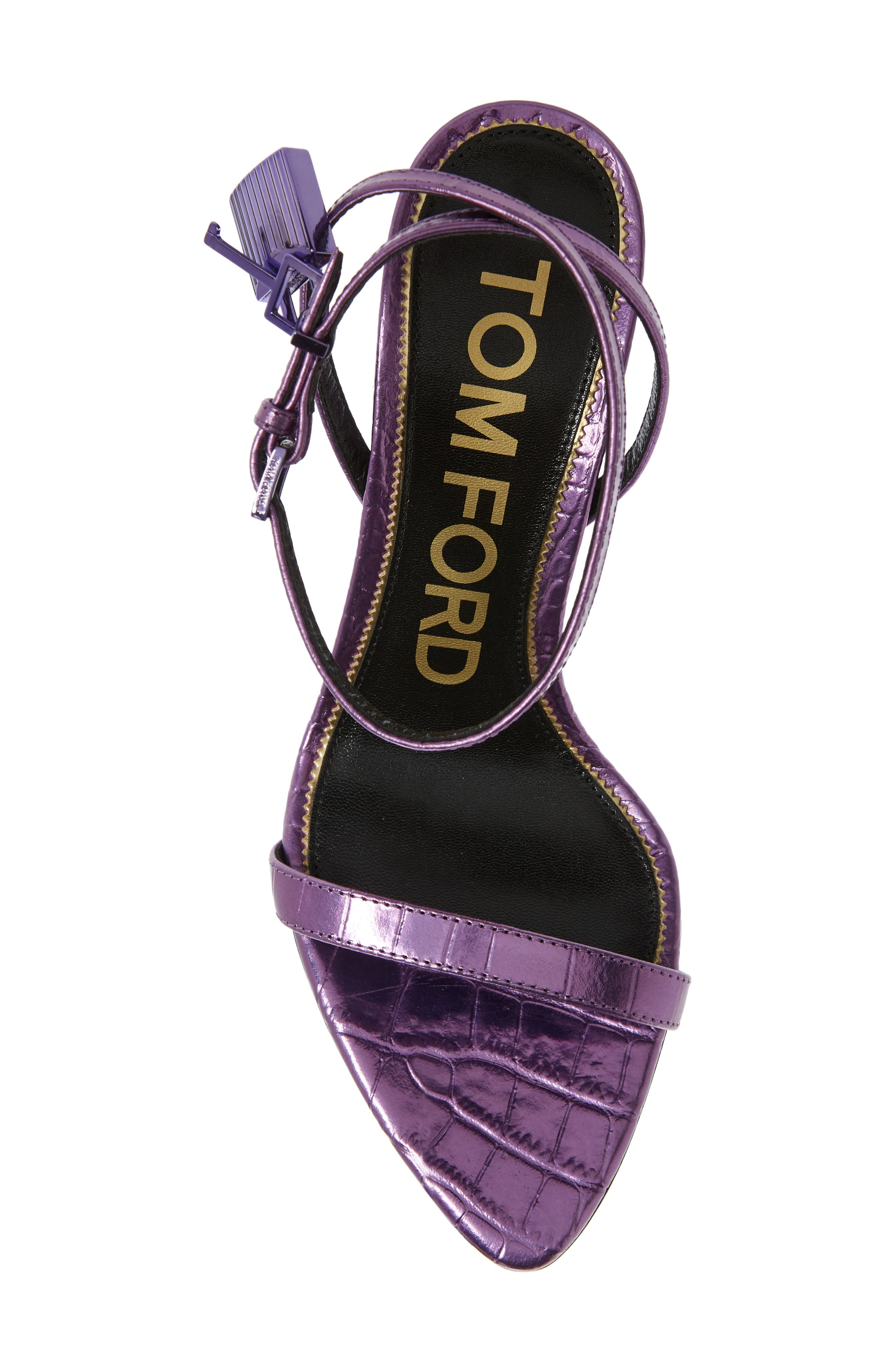 TOM FORD Padlock Naked Pointy Toe Sandal, Alternate, color, 